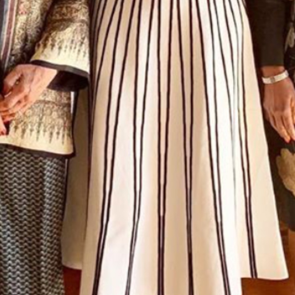 J. Crew Black and White A-Line Skirt